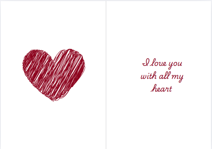 Maroon Valentine's Card - Image 2