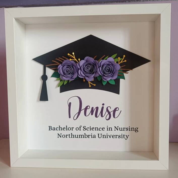 Graduation Frame with flowers